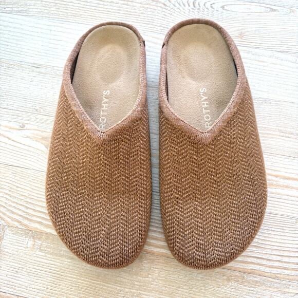 Rothy's The Casual Clog in Teak Herringbone Size 8 - Picture 2 of 6
